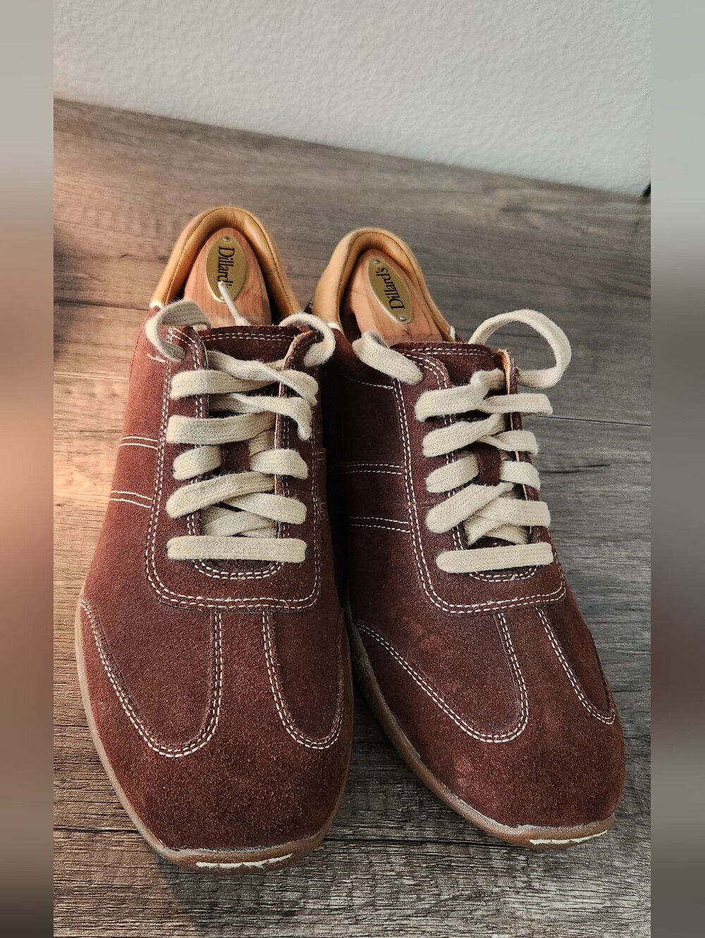 Cole Haan Men's Brown Suede Casual Lace-Up NIKE AIR Sneakers